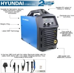 Hyundai 200A MIG Welder 230V 1φ Pro S -Auto Parts Store 735862l