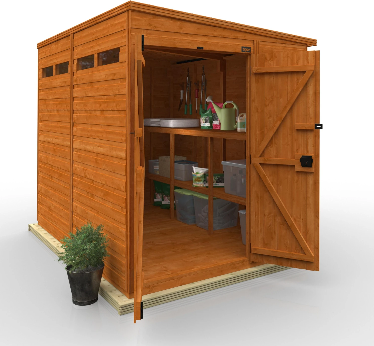 TigerFlex Shiplap Pent Security Double Door Shed 5 TigerFlex Shiplap Pent Security Double Door Shed - Image 3