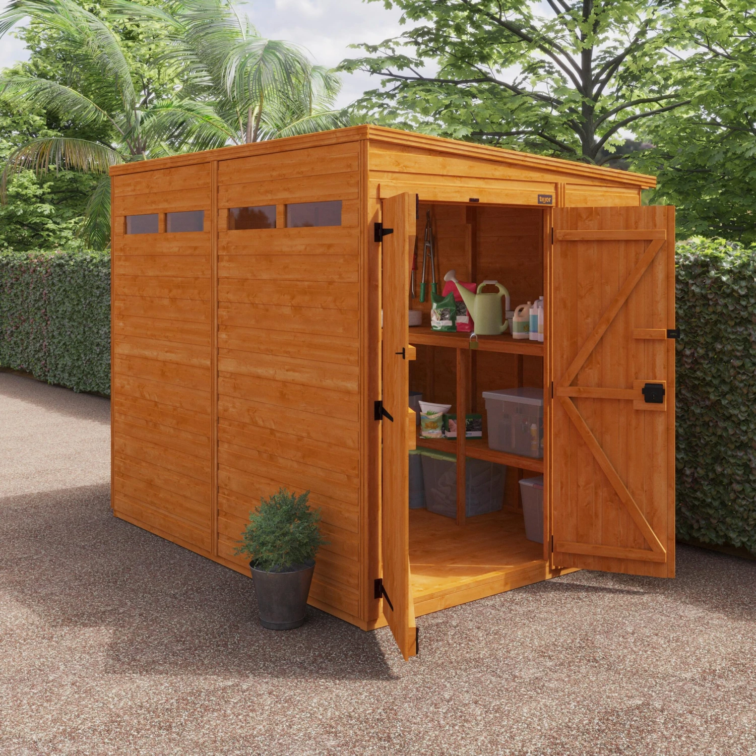 TigerFlex Shiplap Pent Security Double Door Shed 10 TigerFlex Shiplap Pent Security Double Door Shed - Image 8