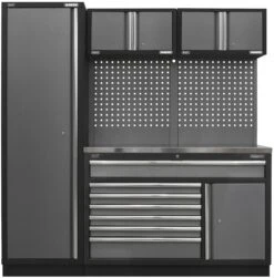 Sealey Superline Pro 1.96m Storage System - Stainless Steel Worktop