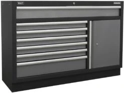 Sealey Superline Pro 1.96m Storage System - Pressed Wood Worktop -Auto Parts Store 757510g