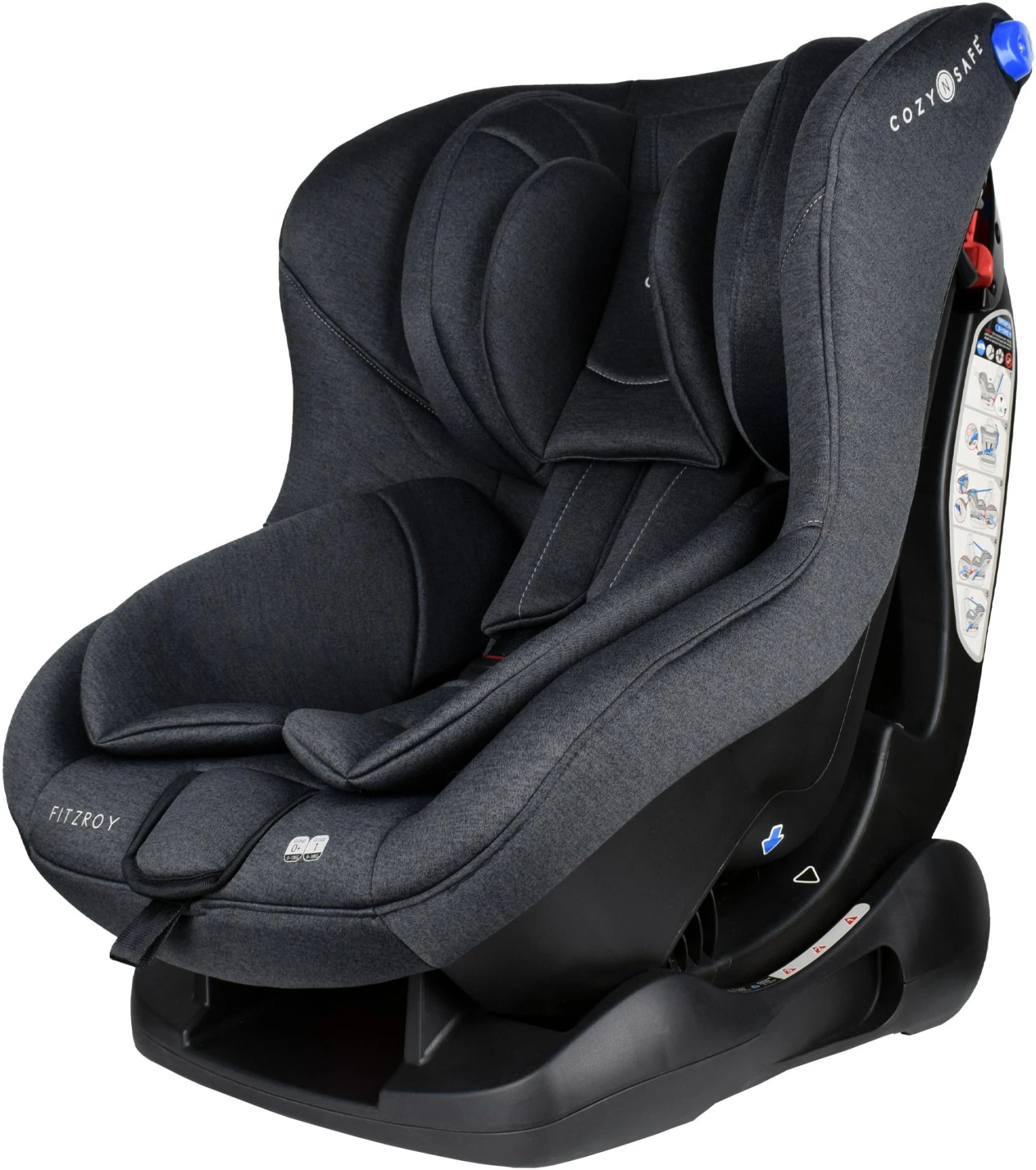 Cozy N Safe Fitzroy Group 0+/1 Car Seat - Graphite 3 Cozy N Safe Fitzroy Group 0+/1 Car Seat - Graphite