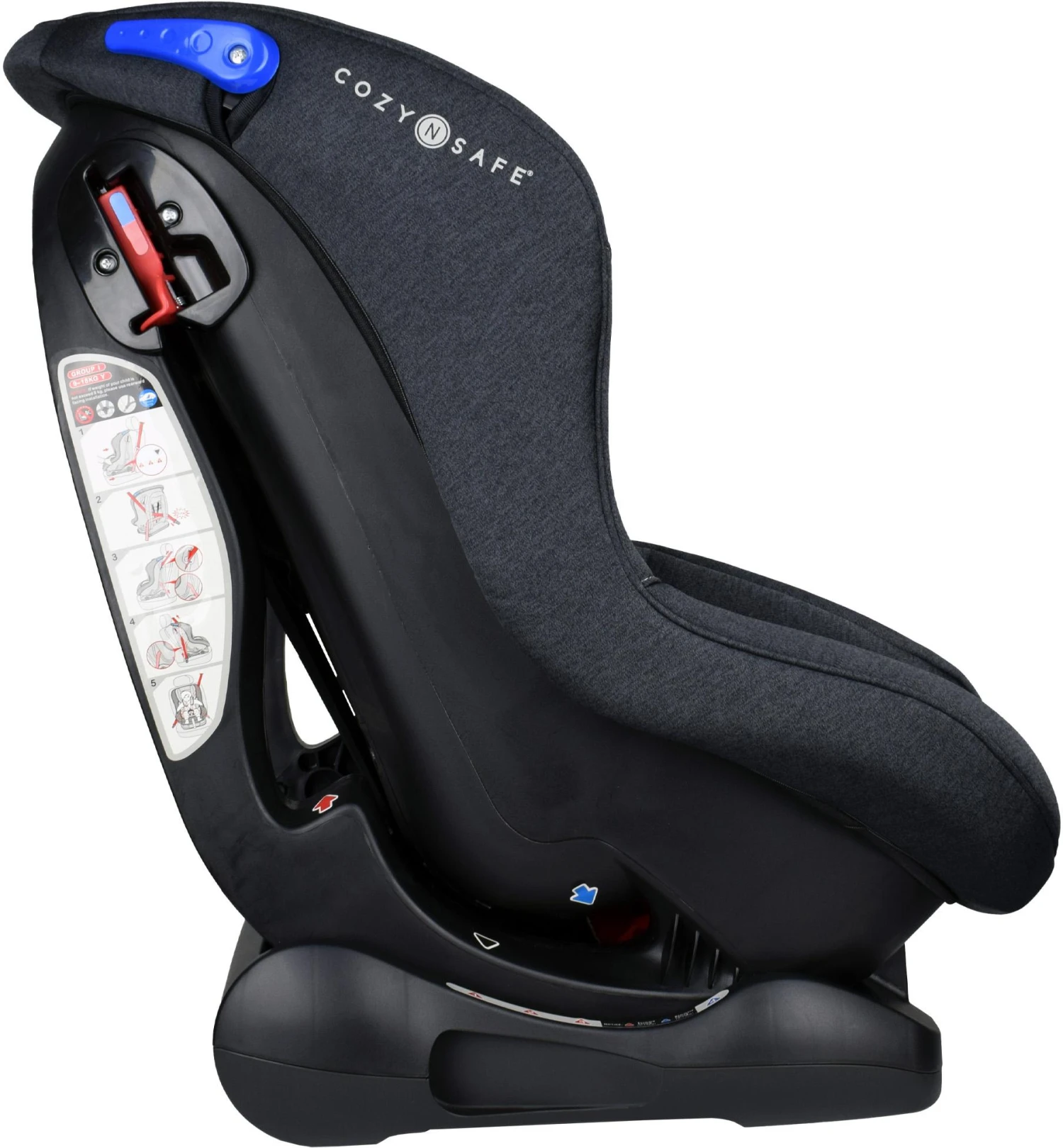 Cozy N Safe Fitzroy Group 0+/1 Car Seat - Graphite 9 Cozy N Safe Fitzroy Group 0+/1 Car Seat - Graphite - Image 7