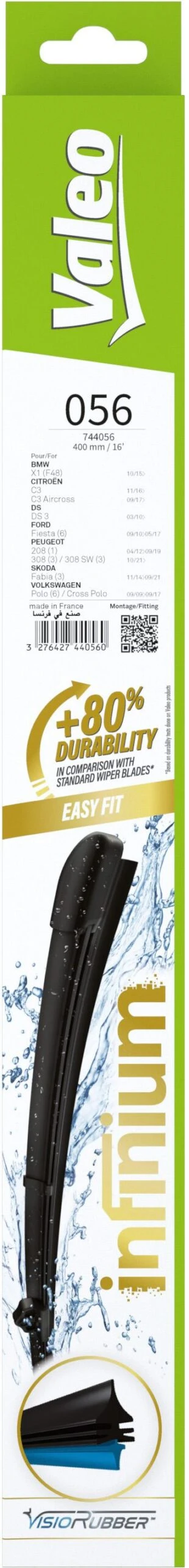 Valeo Infinium Single Wiper Blade 056 4 Valeo Infinium Single Wiper Blade 056 - Image 2