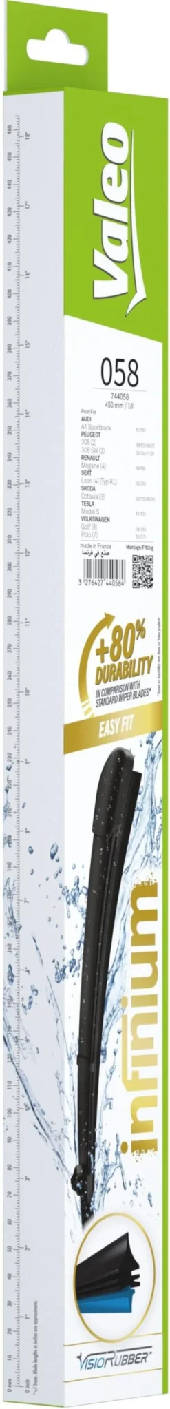 Valeo Infinium Single Wiper Blade 058 -Auto Parts Store 768126b scaled