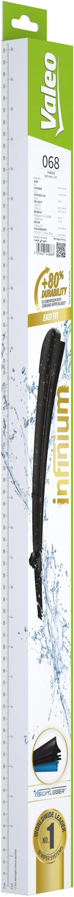 Valeo Infinium Single Wiper Blade 068 9 Valeo Infinium Single Wiper Blade 068 -Auto Parts Store 768182b
