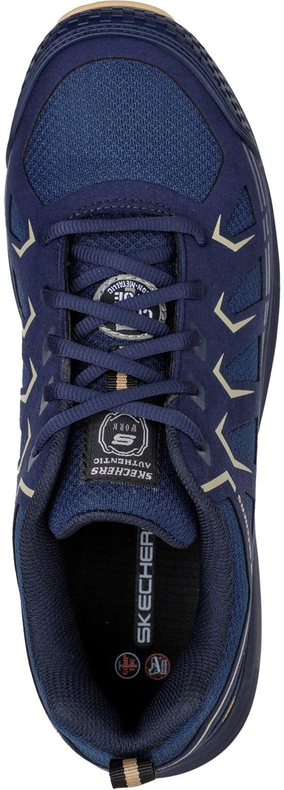 Skechers Malad II Mens Safety Trainers - Navy/Tan 6 Skechers Malad II Mens Safety Trainers - Navy/Tan - Image 4