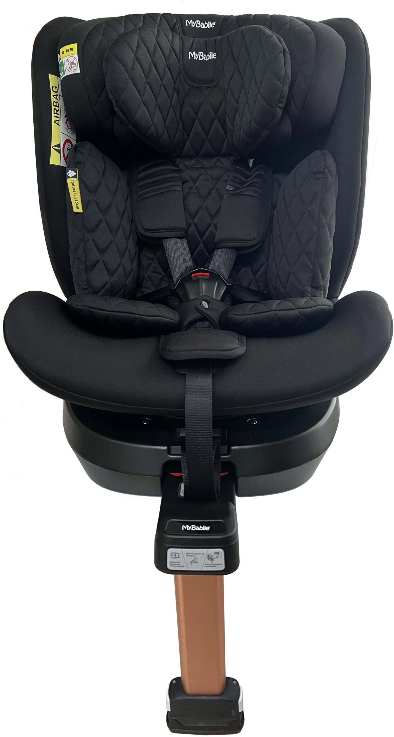 My Babiie Group 0+/1/2/3 Spin Billie Faiers Quilted Black ISize Isofix Car Seat 3 My Babiie Group 0+/1/2/3 Spin Billie Faiers Quilted Black ISize Isofix Car Seat