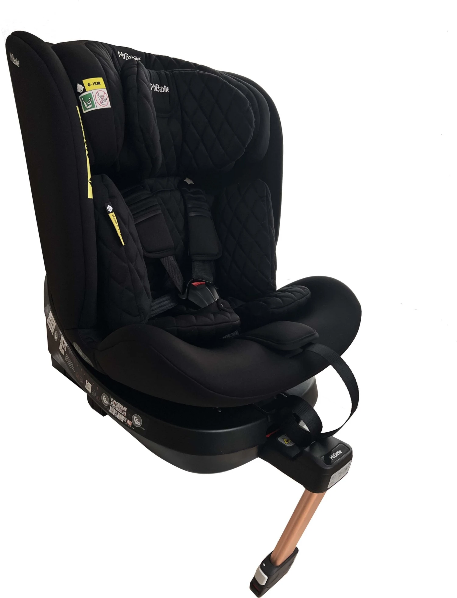My Babiie Group 0+/1/2/3 Spin Billie Faiers Quilted Black ISize Isofix Car Seat 6 My Babiie Group 0+/1/2/3 Spin Billie Faiers Quilted Black ISize Isofix Car Seat - Image 4