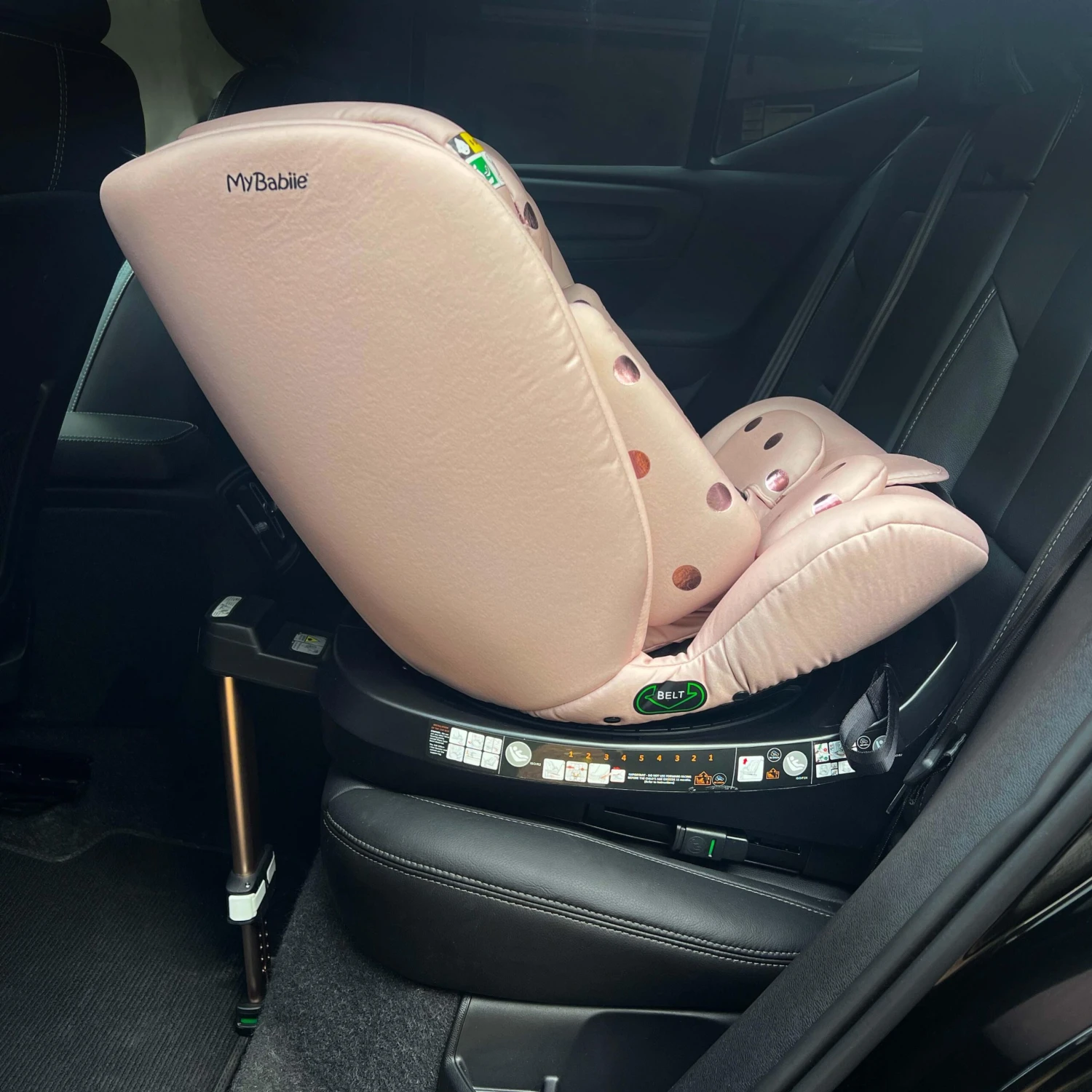 My Babiie Group 0+/1/2/3 Spin Samantha Faiers Pink Polka ISize Isofix Car Seat 10 My Babiie Group 0+/1/2/3 Spin Samantha Faiers Pink Polka ISize Isofix Car Seat - Image 8