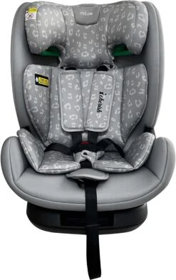 My Babiie Group 1/2/3 Dani Dyer Grey Leopard ISize Isofix Car Seat -Auto Parts Store 795038e