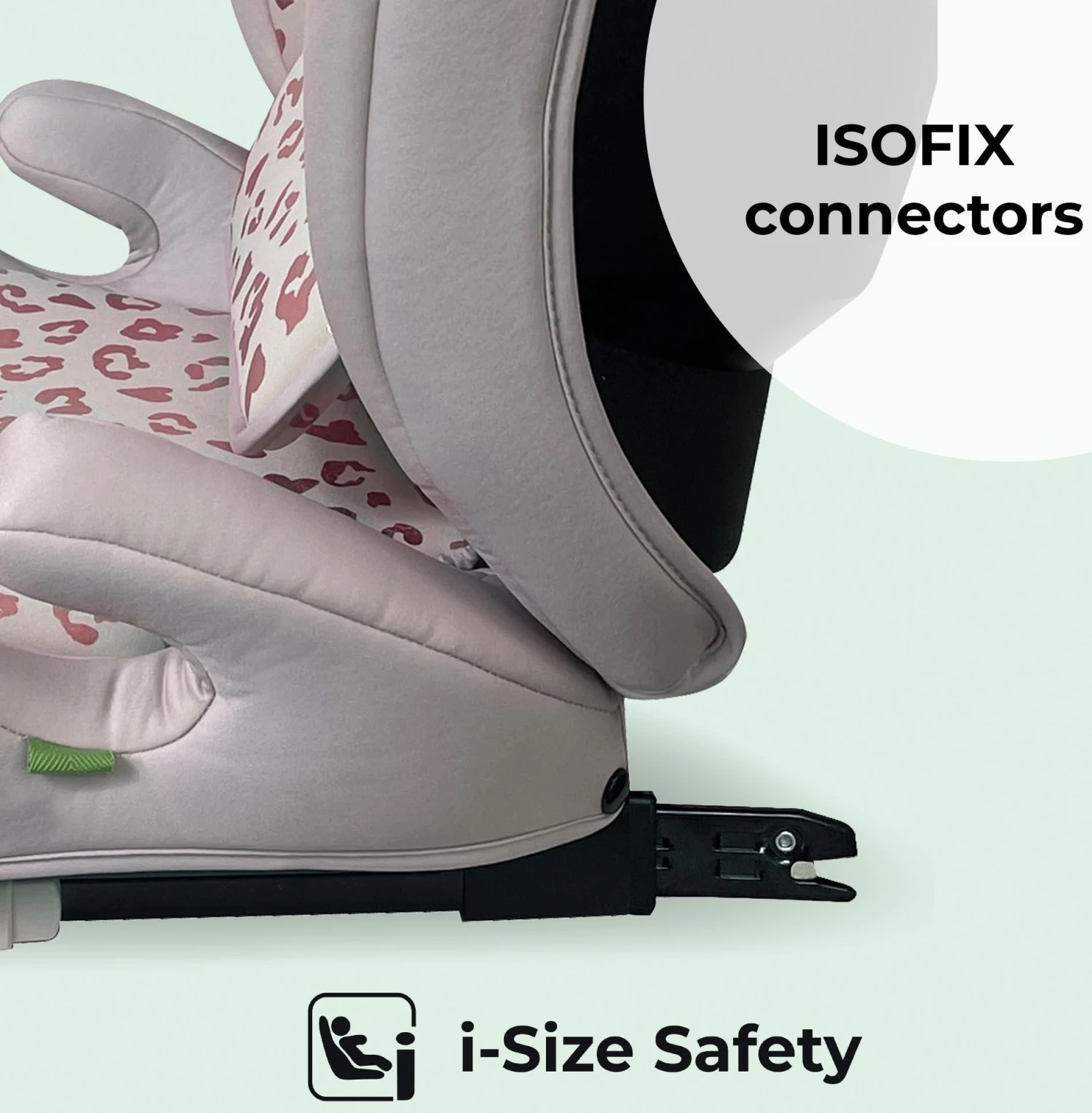 My Babiie 2/3 Katie Piper Blush Leopard ISize Isofix Car Seat 6 My Babiie 2/3 Katie Piper Blush Leopard ISize Isofix Car Seat - Image 4