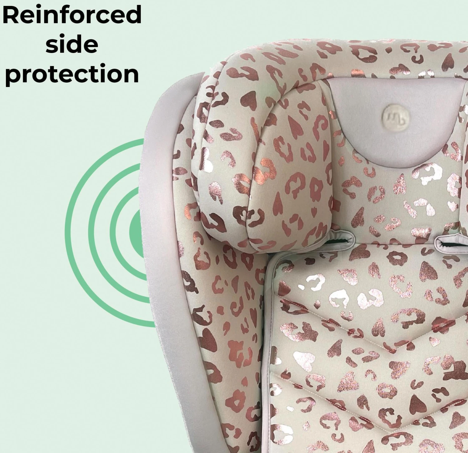 My Babiie 2/3 Katie Piper Blush Leopard ISize Isofix Car Seat 8 My Babiie 2/3 Katie Piper Blush Leopard ISize Isofix Car Seat - Image 6