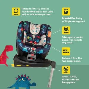 Cosatto Come And Go I-size Rotate Group 0+/1 Car Seat - Silhouette 13 Cosatto Come And Go I-size Rotate Group 0+/1 Car Seat - Silhouette - Image 11