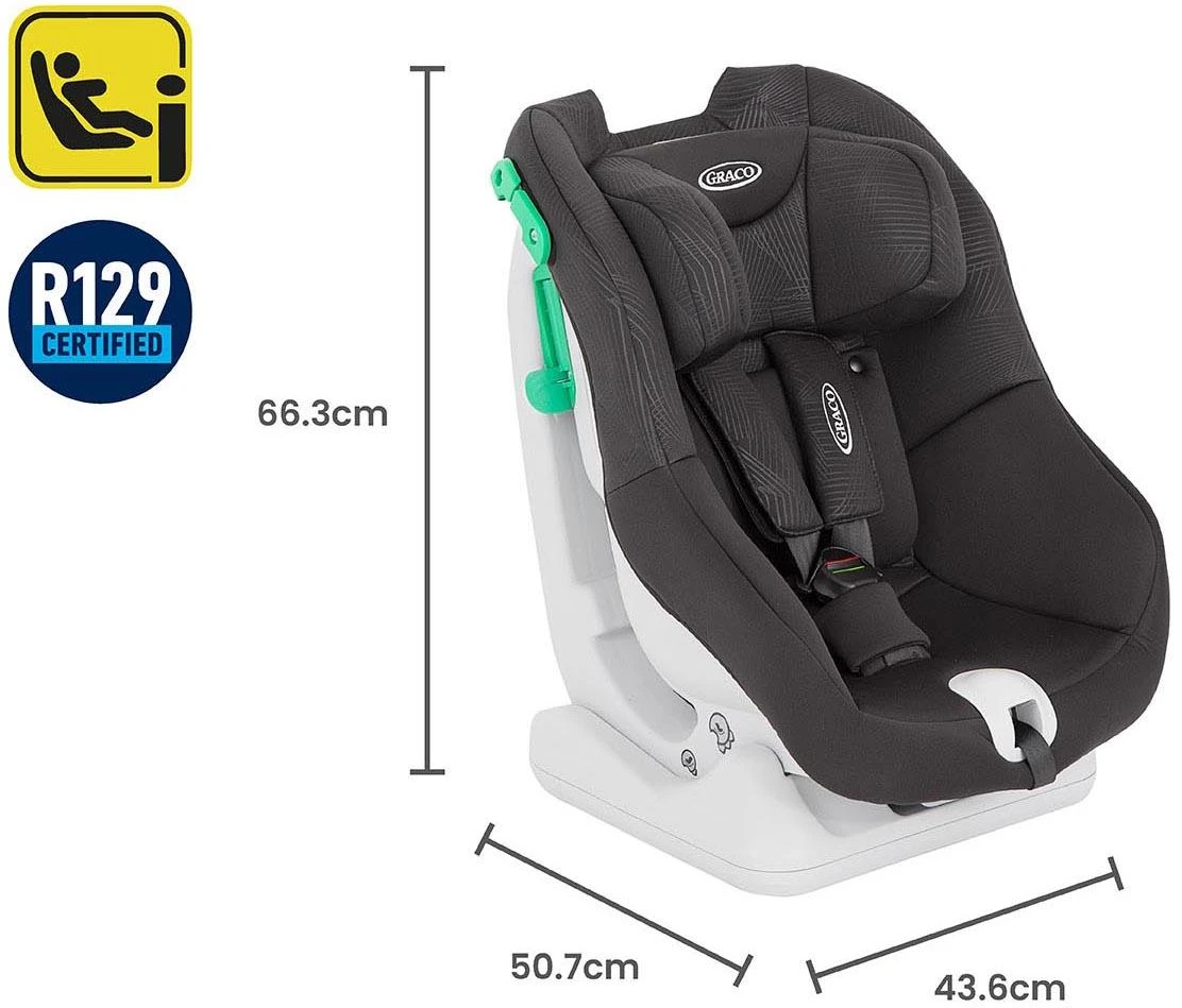Graco Extend LX R129 Car Seat (40-105cm) - Midnight 4 Graco Extend LX R129 Car Seat (40-105cm) - Midnight - Image 2