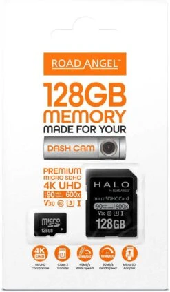 Road Angel Dashcam Optimised 128GB Micro SD Card