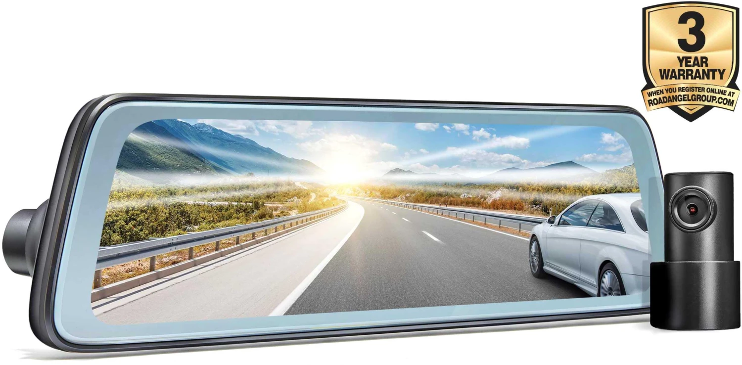 Road Angel Halo Vision 2K HD Front & Rear Dash Cam & LCD Mirror Screen 4 Road Angel Halo Vision 2K HD Front & Rear Dash Cam & LCD Mirror Screen - Image 2