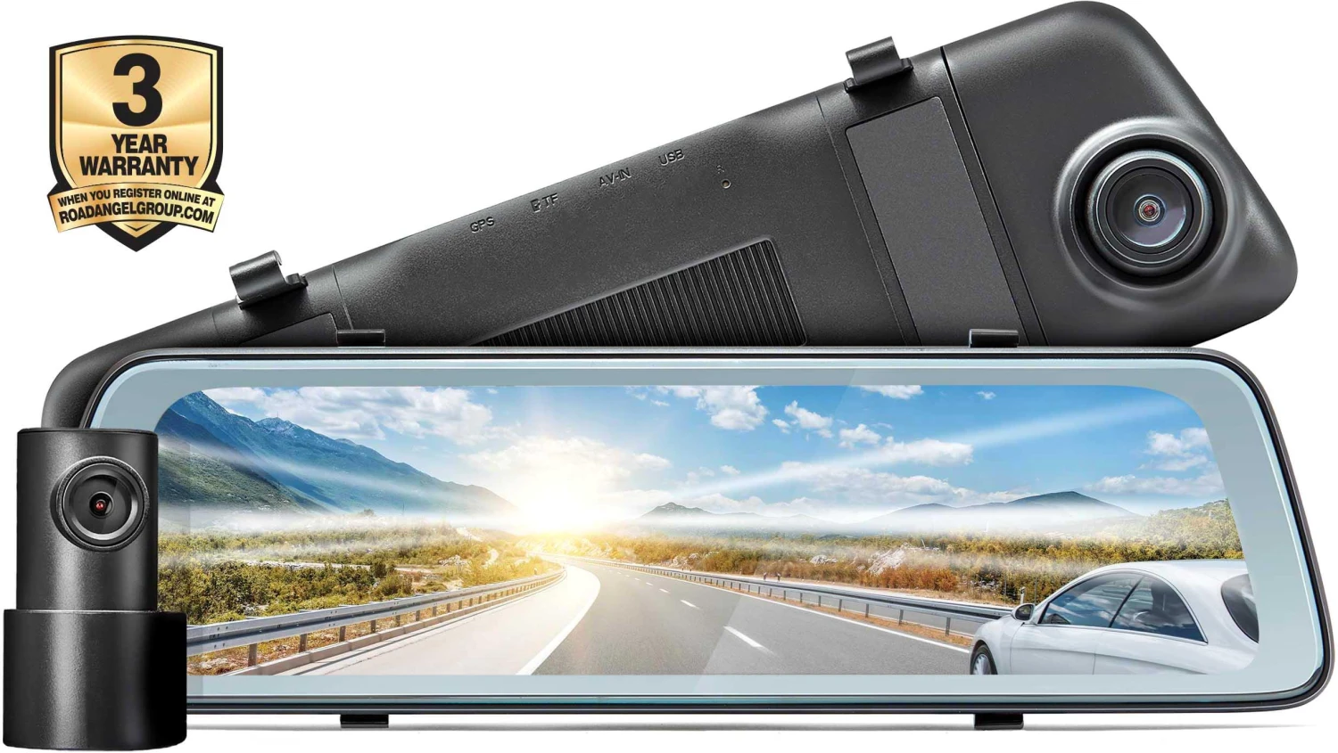 Road Angel Halo Vision 2K HD Front & Rear Dash Cam & LCD Mirror Screen 5 Road Angel Halo Vision 2K HD Front & Rear Dash Cam & LCD Mirror Screen - Image 3