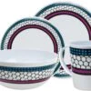 Leisurewize 16 Piece Melamine Set - Honeycomb