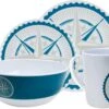 Leisurewize 16 Piece Melamine Set - Nautica -Auto Parts Store 826934
