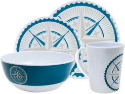 Leisurewize 16 Piece Melamine Set - Nautica