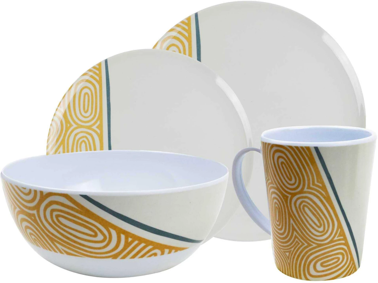 Leisurewize 16 Piece Melamine Set - Kakado 3 Leisurewize 16 Piece Melamine Set - Kakado
