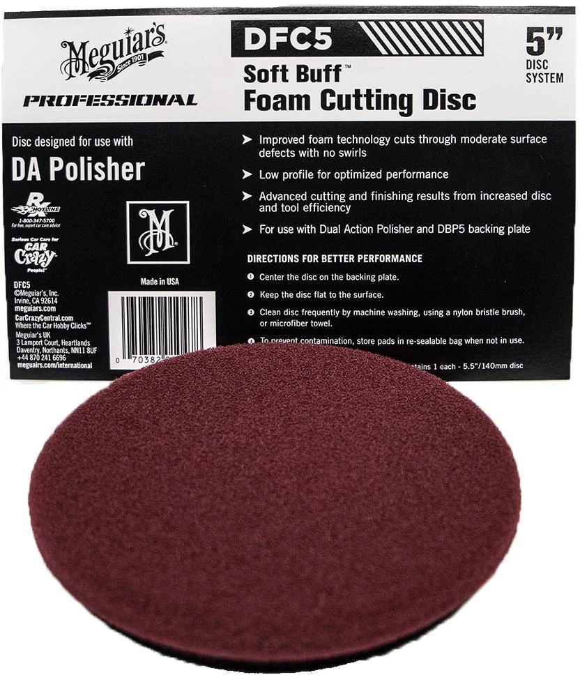 Meguiars Soft Buff Foam Cutting Disc 5" 3 Meguiars Soft Buff Foam Cutting Disc 5"