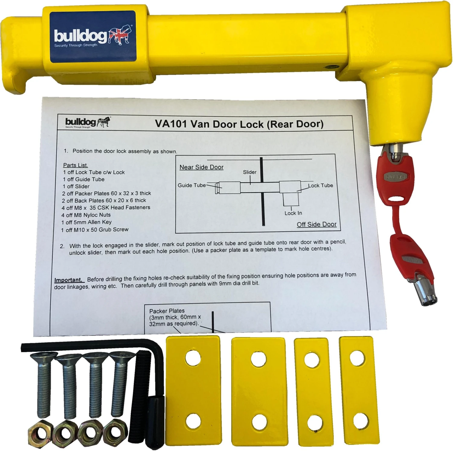 Bulldog VA101 Van Door Lock - Rear Side 4 Bulldog VA101 Van Door Lock - Rear Side - Image 2