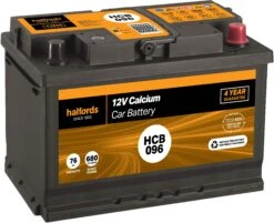 Halfords HCB096 Calcium 12V Car Battery 4 Year Guarantee