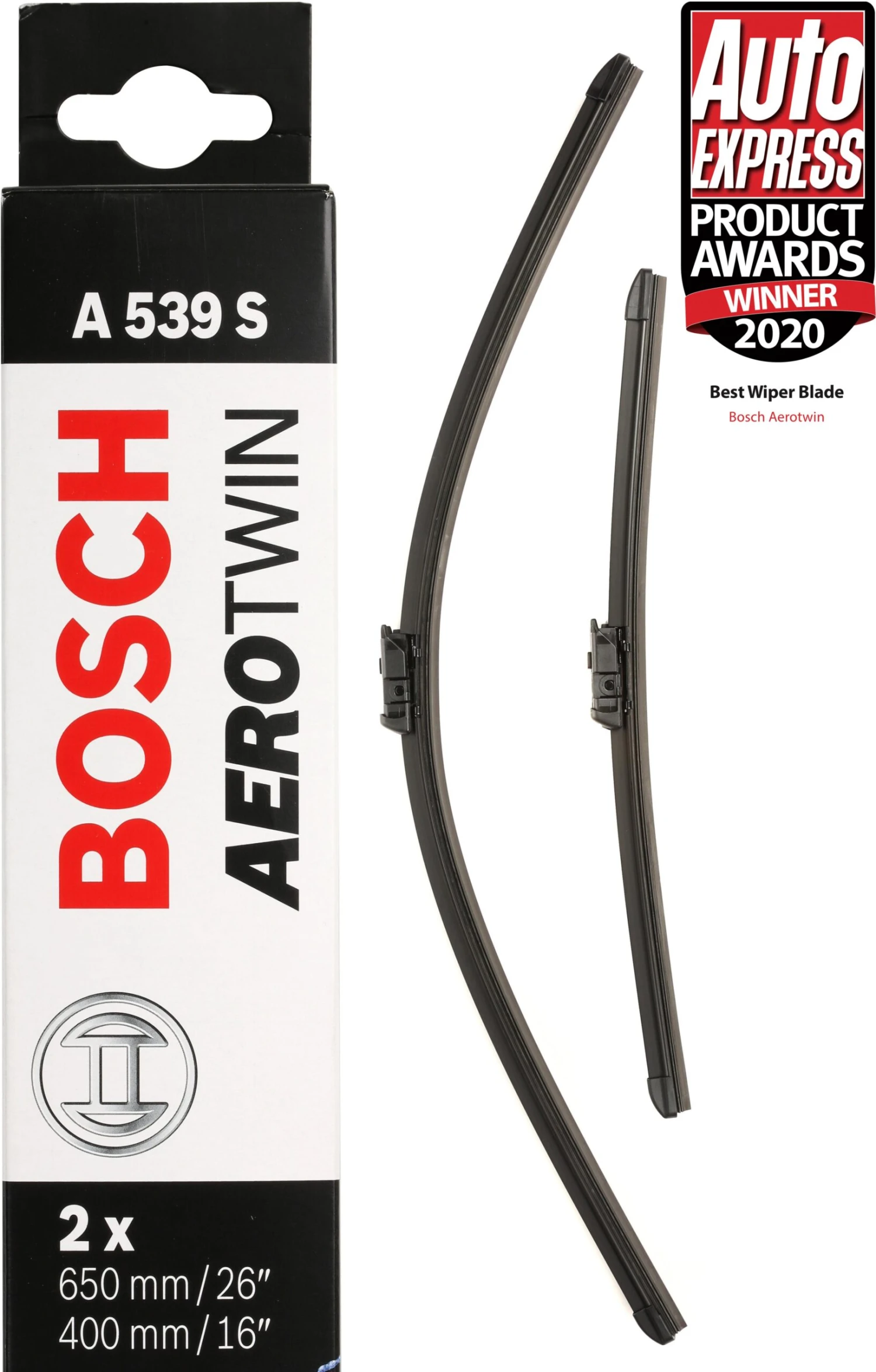Bosch A539S Wiper Blades - Front Pair 3 Bosch A539S Wiper Blades - Front Pair